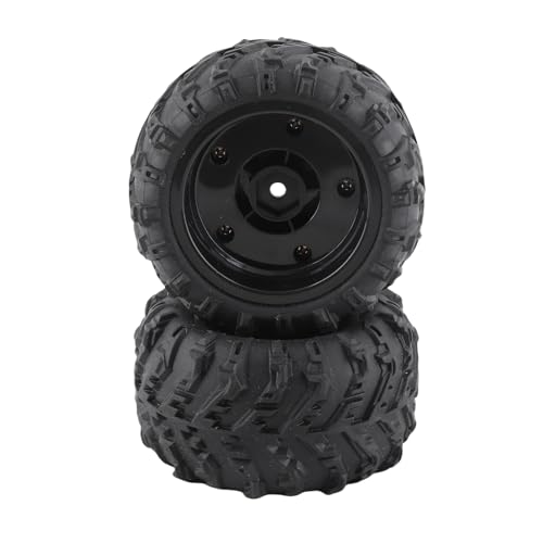 RiToEasysports 2 Stück 85 Mm RC-Autoreifen, RC-Auto-Gummireifen, 47 Mm Breite, 12 Mm Sechskantadapter, RC-Reifen und Räder, Upgarde-Teil für SCY 16101 16102 1/16 RC-Auto von RiToEasysports
