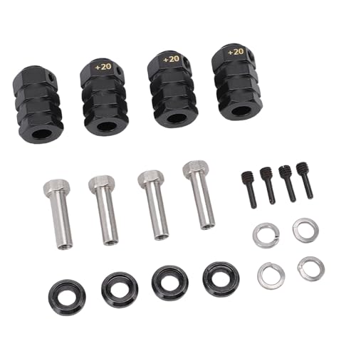 RiToEasysports 20 -mm -Messing RC Wheel Hubs Extension Adapter Combiner Kit mit Elektrostatischem Schwarzem Finish, Sperrmutter Design für Klettern Fahrzeuge, aus Exzellentem Messingmaterial Gefertigt RiToEasysports 20 -mm -Messing RC Wheel Hubs Extension Adapter Combiner Kit mit Elektrostatischem Schwarzem Finish, Sperrmutter Design für Klettern Fahrzeuge, aus Exzellentem Messingmaterial Gefertigt von RiToEasysports