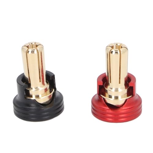 RiToEasysports 2PCS RC Batterie Kühlkörper Plug, Bananenstecker Anschlüsse für 1/10 Off Road Truck RC Crawler Autos (5 mm) von RiToEasysports
