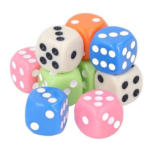 RiToEasysports 30 -pcs -Würfelset, Farbige Spielermännchen für Brettspiele, Klassenzimmer Math Learning von RiToEasysports