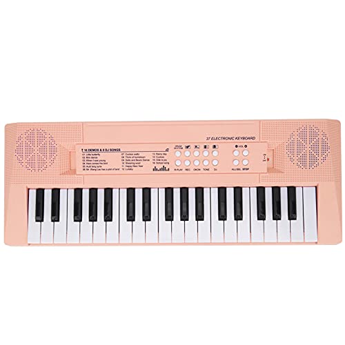RiToEasysports 37 Tasten für Musikalische Tastaturklavier, Trainingsinstrument für Anfänger, Tragbare Größe mit Mikrofon, für den Musikalischen Spaß der Kinder (PINK) von RiToEasysports