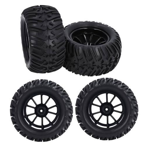 RiToEasysports 4 Stück 12 Mm Sechskant-RC-LKW-Reifen, RC-LKW-Räder-Reifen-Set für 1/10 RC-Auto für Axial für Hsp für Redcat für Hpi von RiToEasysports