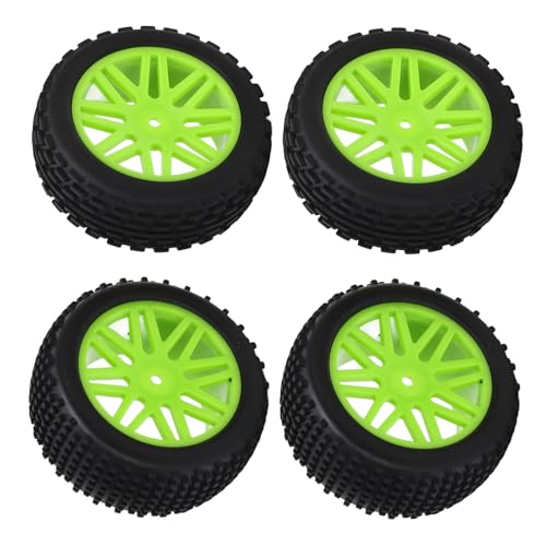RiToEasysports 4 Stück RC-Reifen, RC-Reifen, Off-Road-Räder mit hoher Griffigkeit für Axial, HSP, RedCat, HPI und andere 1/10 RC Autos (grün) von RiToEasysports