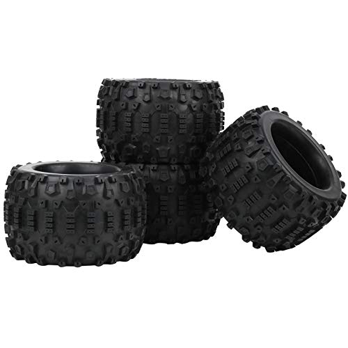 RiToEasysports 4-Teiles Kunststoff-RC-Felgen- und Gummireifen-Set für ZD Rennen Großer Fuß 1/8 Modellauto 170 X 103 Mm Modellspielegug von RiToEasysports