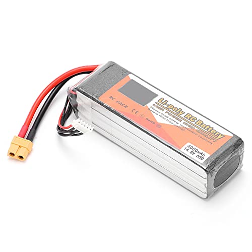 RiToEasysports 4000mAh 14,8 V Lipo -Akku, Batterie mit Großer Kapazität mit XT60 -Stecker für RC -Autoboot -Flugzeug -Flugzeugdrohnen RiToEasysports 4000mAh 14,8 V Lipo -Akku, Batterie mit Großer Kapazität mit XT60 -Stecker für RC -Autoboot -Flugzeug -Flugzeugdrohnen von RiToEasysports