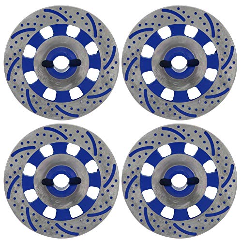 RiToEasysports 4PCS -Simulation Metall RC Autorad Hub Bremsscheiben -Bremssättel für UDR 1/7 RC -Auto Geeignet (Blue) von RiToEasysports