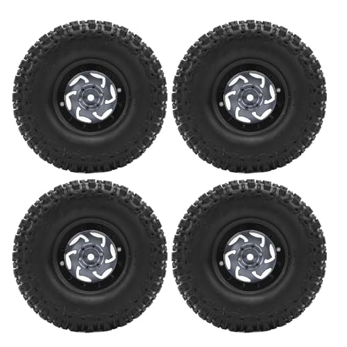 RiToEasysports 4pcs RC -Radlaufreifen Set, Plastik -Aluminium -Legierungs -Crawler - Schlamm Terrain -Reifen für RC -Auto 120x46mmmm (Ti-Farbe) von RiToEasysports