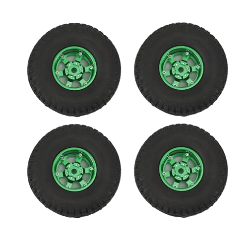 RiToEasysports 4pcs RC -Reifen, 1,9 -Zoll -Aluminiumlegierung Gummi Starke Polster -RC -Autoreifen für SCX10 RBX10 1/10 Crawler (Green) von RiToEasysports