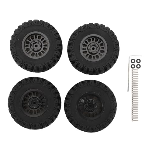 RiToEasysports 4pcs RC -Reifen, Messing Rand Gummi -RC -Autoreifen für 1/18 1/24 Fernbedienungsauto von RiToEasysports