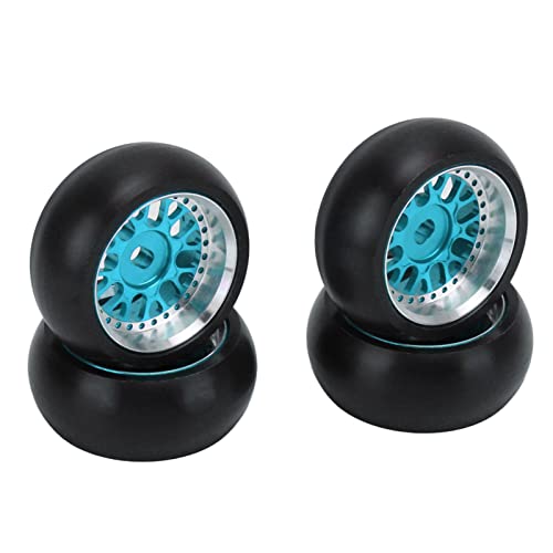 RiToEasysports 4pcs RC Tire Alloy Legierung Glossy Drift Tire für K969 K989 P929, Stabiler RC für 1/28 Autos (Blue) von RiToEasysports