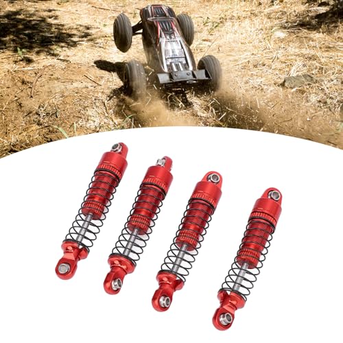 RiToEasysports 50 -mm -RC -Dämpfer -Upgrade -Teile, Hochfestige Aluminiumlegierung RC -Stoßdämpfung mit Hohen Elastizitätsfedern für RC -Fahrzeug (Rot) von RiToEasysports
