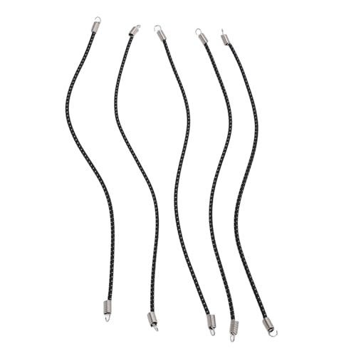 RiToEasysports 5pcs RC -Autodach Seil, Dachregal Seil RC -Auto -Upgrade -Modifikationsausrüstung 20 cm Nylon Gepäckkabel mit Haken für 1/8 1/10 D90 Modellautos (Black) von RiToEasysports