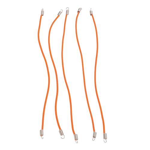 RiToEasysports 5pcs RC -Autodach Seil, Dachregal Seil RC -Auto -Upgrade -Modifikationsausrüstung 20 cm Nylon Gepäckkabel mit Haken für 1/8 1/10 D90 Modellautos (ORANGE) von RiToEasysports