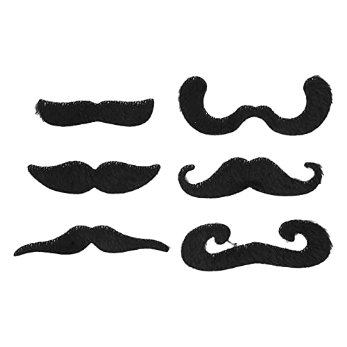 RiToEasysports 6PCs Einfach zu Einem Falschen Schwarzen Schnurrbart für die Halloween -Party und Dekoratives Handwerk, Einen Künstlichen Bart mit Klebeband, Ein Plüschmaterial, Aufzutragen, Ein von RiToEasysports