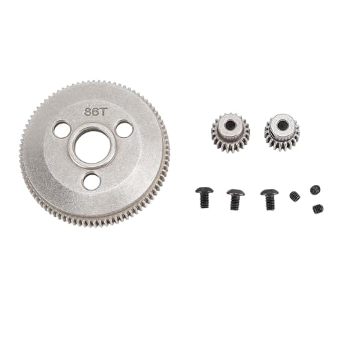 RiToEasysports 86, 86T Hauptzahnradsatz, Upgrade-Teile mit 19T 21T Ritzeln für Slash 1/10 2WD Rustler Stampede RiToEasysports 86, 86T Hauptzahnradsatz, Upgrade-Teile mit 19T 21T Ritzeln für Slash 1/10 2WD Rustler Stampede von RiToEasysports