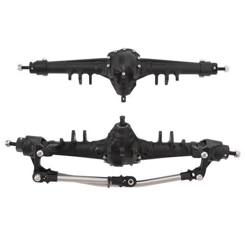 RiToEasysports Achse, Aluminium -Legierung RC -Autokauto Currie Rockjock -Upgrade -Teile Portal Vordere Hinterachse für Scx10 II (schwarz) von RiToEasysports
