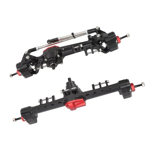 RiToEasysports Achse, Aluminiumlegierung Konstante Geschwindigkeit 3 ​​Stick Version Vorder- und Hintere Portalachse für SCX10 III 1/10 RC Crawler Car von RiToEasysports