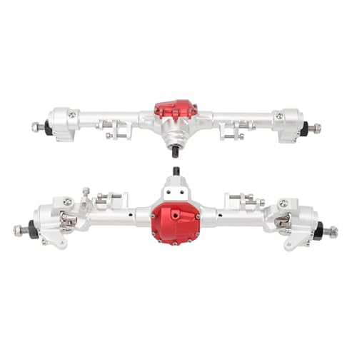 RiToEasysports Achse, Aluminiumlegierung Vordere Hinterachsen -Assembly -Upgrade -Teil für 1/10 RC SCX10 II -Auto (Silber und Rot) von RiToEasysports
