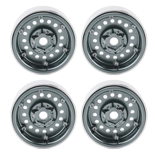 RiToEasysports Aluminiumlegierung 1/10 RC Crawler Wheel Hub -Set, Leichte Runde Loch RC Autorad -Hubs Ersatzteile für 1/10 Scale Crawler (Ti) von RiToEasysports