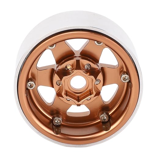 RiToEasysports Aluminiumlegierung RC Car Wheels Rim, RC Crawler Kletterrad Hub Rim für SCX10 -Fahrzeuge (Brown) von RiToEasysports