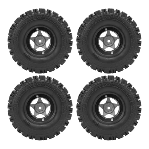 RiToEasysports Aluminiumlegierung RC Crawler Wheel Rims Set, 4pcs 5 Sterne RIMME 120 X 46 Mm RC -Reifenräder Ideal Zum Aufrüsten Ihrer RC -Crawler (Ti-Farbe) von RiToEasysports
