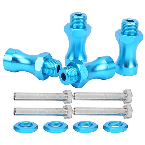 RiToEasysports Aluminiumlegierung RC Extension Wheel, 12 Mm Bis 17 Mm Hub -Hub - Adapter für RC Fahrzeuge, 12 Packung Modifizierter Autos (Blue) von RiToEasysports