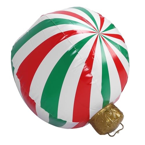 RiToEasysports Aufblasbare Ball Verspielte Süßigkeitenform, PVC -Outdoor -Ornamentendekoration mit Heller Farbe, Einzigartiges Design Vielseitiges Dekor (Modell B Fett rote und grüne Streifen) von RiToEasysports