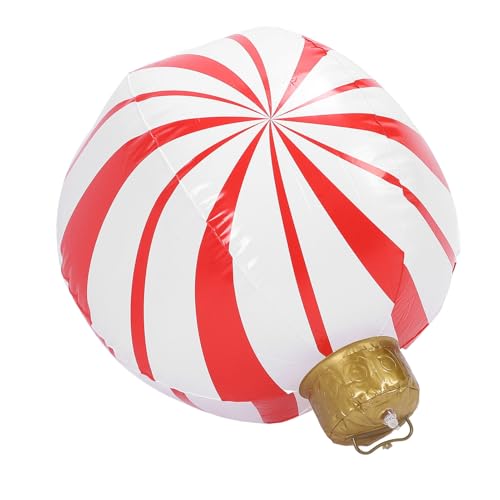 RiToEasysports Aufblasbare Ball Verspielte Süßigkeitenform, PVC -Outdoor -Ornamentendekoration mit Heller Farbe, Einzigartiges Design Vielseitiges Dekor (Modell C Red Stripes) von RiToEasysports