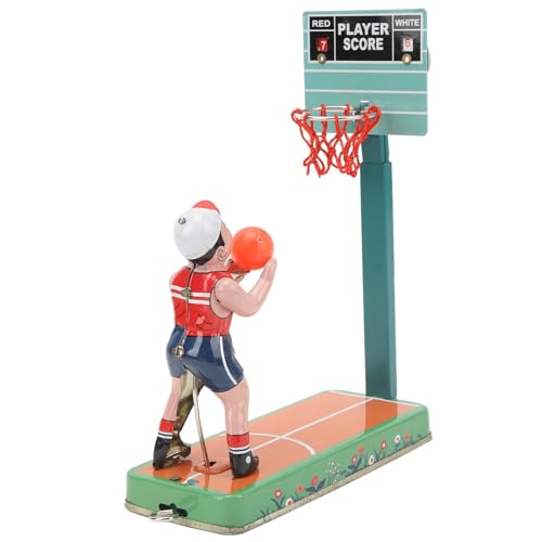 RiToEasysports Aufziehbares Basketball-Spieler-Blechspielzeug, Uhrwerk-Score-Spielzeug, Weißblech-Vintage-Basketball-Spieler-Spielzeug mit Uhrwerk-Mechanismus, Blech-Aufziehspielzeug Zum Sammeln RiToEasysports Aufziehbares Basketball-Spieler-Blechspielzeug, Uhrwerk-Score-Spielzeug, Weißblech-Vintage-Basketball-Spieler-Spielzeug mit Uhrwerk-Mechanismus, Blech-Aufziehspielzeug Zum Sammeln von RiToEasysports