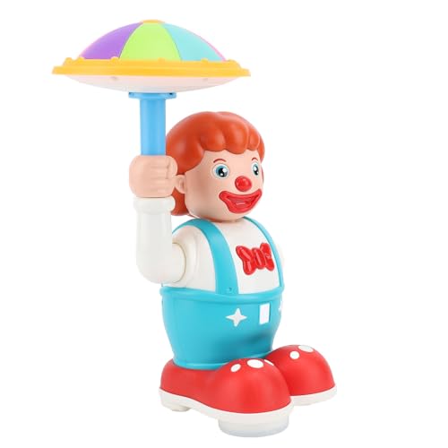 RiToEasysports Baby Clown Spielzeug Rotierender Regenschirm mit Lichtern und Musik für Playtime Circus Performance Handaugenkoordination Fähigkeiten Entwicklung von RiToEasysports