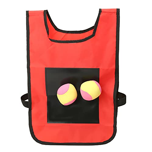 RiToEasysports Dodgeball -Spiel Dodge Tag Game Wurfspiel für Indoor Outdoor -Spiel mit Klebrigen Weste Rot Blau Oxford Stoffmotor Fähigkeiten Entwicklung (Rot) von RiToEasysports