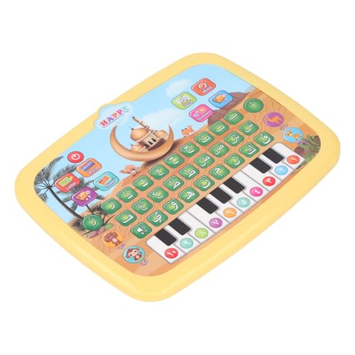 RiToEasysports Elektronische Arabische Lernmaschine, Arabische Alphabet -Lernmaschine, Interaktives Lesespielzeug für 28 Buchstaben 10 Zahlen, Mühelose Meisterschaft Spielerische Ausbildung, (Yellow) von RiToEasysports