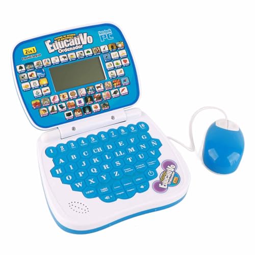 RiToEasysports Englisch Kleines Laptop Spielzeug, Bildungslerncomputer für Kleinkinder (Blue) von RiToEasysports