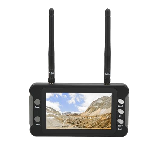 RiToEasysports FPV Monitor 4,3 Zoll 5,8 GHz 40Ch DVR -Empfängerbildschirm mit Automatischer Suche Crisp IP von RiToEasysports