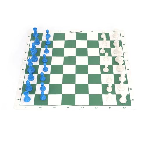 RiToEasysports Falten Sie Internationales Schach -Set, PU -Turnier -Roll -Up -Schachbrettspiel für Heimreise von RiToEasysports