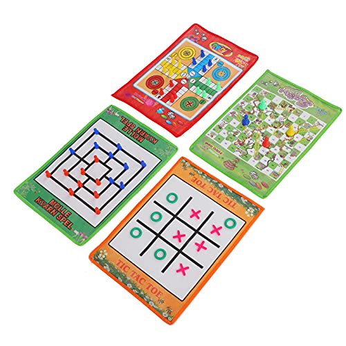 RiToEasysports Flying Chess Ludo Board Set für, Einschließlich Schlangen- und Leiterschach und Neun Herren-Morris, Hochwertiges Nicht Gewabtes Stoffmaterial RiToEasysports Flying Chess Ludo Board Set für, Einschließlich Schlangen- und Leiterschach und Neun Herren-Morris, Hochwertiges Nicht Gewabtes Stoffmaterial von RiToEasysports