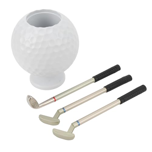 RiToEasysports Golfball Decorative Pen Organizer, Exquisite Handgefertigte Golfball -Stifthalter mit 3 Club für Büro -Heimstudienzimmer RiToEasysports Golfball Decorative Pen Organizer, Exquisite Handgefertigte Golfball -Stifthalter mit 3 Club für Büro -Heimstudienzimmer von RiToEasysports