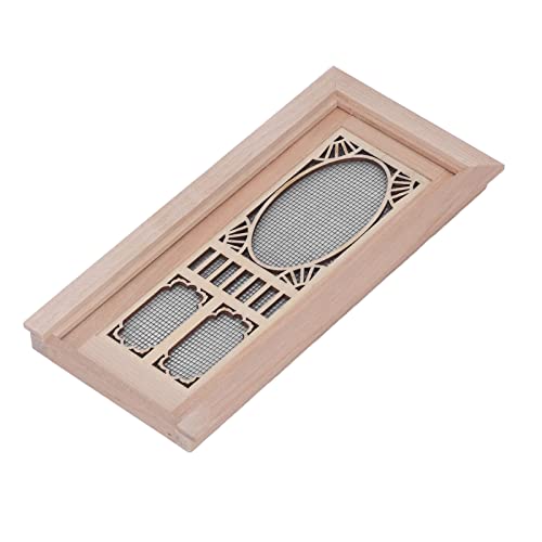 RiToEasysports Hölzerne Puppentür Natürliche Finish Lackierbare Puppenhausmöbel Birkenmaterial Bildschirmtür für DIY Miniature Projekt 1:12 Puppenhaus von RiToEasysports