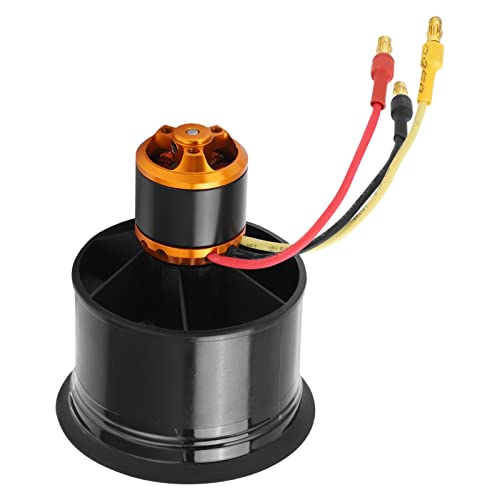 RiToEasysports Impeller mit Motor, QXMotor 50 Mm EDF 12 Flügel Impeller mit Bürstenlosem Motor QF26115000KV 34S für RC-Flugzeuge (CCW) von RiToEasysports