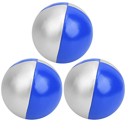 RiToEasysports Jonglieren mit Einem Hochwertigen Ball, der in Leder -PU -Set an Allen Ebenen der Fähigkeiten Professionelle Jonglierleistung Angepasst Ist (blau/Silber) von RiToEasysports