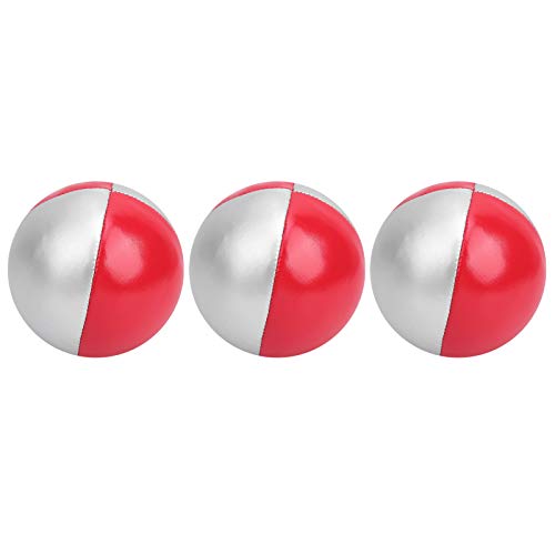 RiToEasysports Jonglieren mit Einem Hochwertigen Ball, der in Leder -PU -Set an Allen Ebenen der Fähigkeiten Professionelle Jonglierleistung Angepasst Ist (rot/Silber) von RiToEasysports