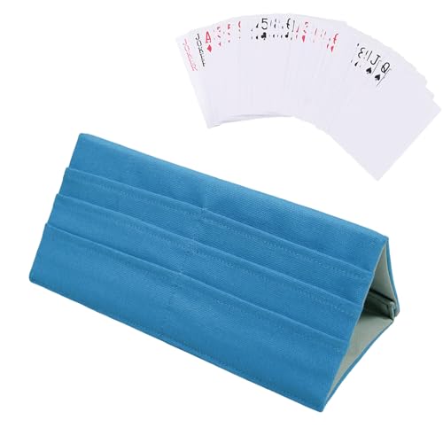 RiToEasysports Kartenhalter Spielen, Großer Kapazitätsspielkartenhalter, Tragbares und Bequemes, Organisiertes Gameplay mit 6 Slots für Bis zu 40 Karten, Vielseitiger Gebrauch (Blue) von RiToEasysports