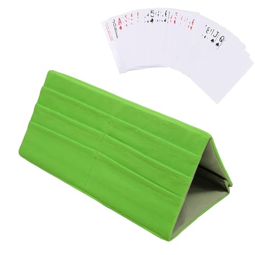 RiToEasysports Kartenhalter Spielen, Großer Kapazitätsspielkartenhalter, Tragbares und Bequemes, Organisiertes Gameplay mit 6 Slots für Bis zu 40 Karten, Vielseitiger Gebrauch (hellgrün) von RiToEasysports