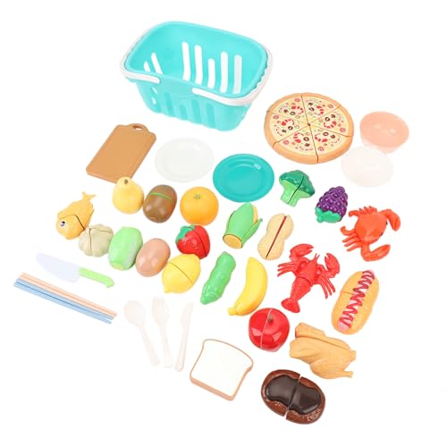 RiToEasysports Kitchen Food Educational Playset Play Food Toy für Kreatives Spiel, Sicherheit und Soziale Interaktion mit Tragbarem Spaß für Feinmotorik von RiToEasysports