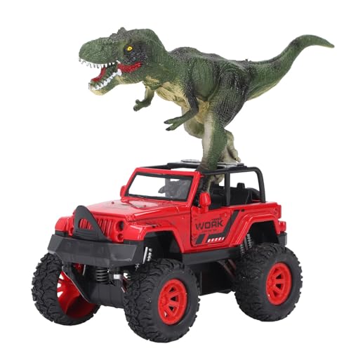 RiToEasysports Kombiniert Einzigartige Dinosaurier-Spielzeugwagen mit LED-Leuchten und Klängen für Fantasievolles Spiel, Langlebiges Offroad-Fahrzeug für Outdoor-Abenteuer, Kompakte Größe für (Rot) RiToEasysports Kombiniert Einzigartige Dinosaurier-Spielzeugwagen mit LED-Leuchten und Klängen für Fantasievolles Spiel, Langlebiges Offroad-Fahrzeug für Outdoor-Abenteuer, Kompakte Größe für (Rot) von RiToEasysports