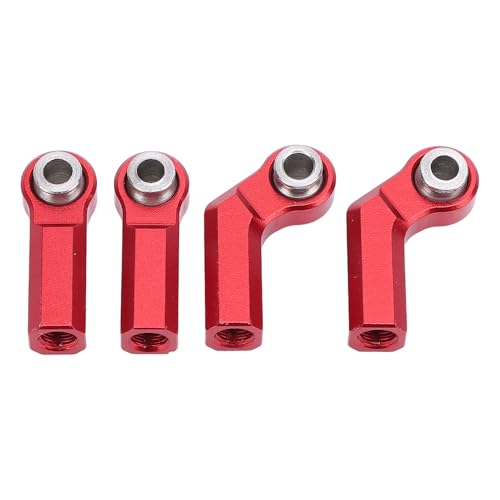 RiToEasysports Kugelgelenke, 4pcs Metallfugen M4 -Gewinde 7,0 Mm CW Link Stange Endballköpfe 2 Elbow 2 Gerade für 1/10 RC -Auto (Rot) von RiToEasysports