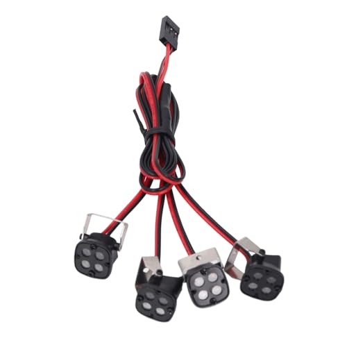 RiToEasysports LED -Leuchten, ABS RC -Auto 16LED 4 LAMP -Scheinwerfer Vordere Scheinwerfer für 1/10 RC Crawler Axial SCX10 90046 Gen8 (blaues Licht) von RiToEasysports