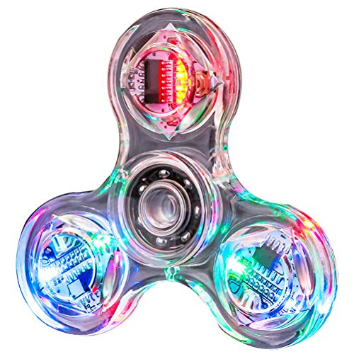 RiToEasysports LED Zappet Spinning Toy, 16 LED -Lampen, die Sich mit Gyroskopgeschwindigkeit für die Spannungsfreisetzung ändern (Colorful) von RiToEasysports