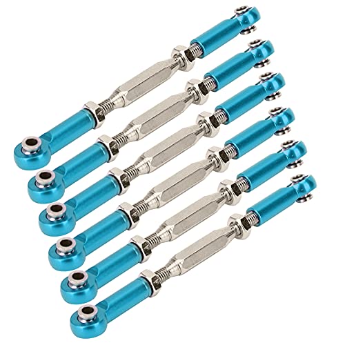 RiToEasysports Langlebige Aluminium -Servo -Links Spurstange Set Verbesserung der Kontrolle der Steuerung für RC Autozubehör für Redcat/EPX/HSP ZD Racing Carpe: Rotes Blau Gold Silber (6 Stcs) von RiToEasysports