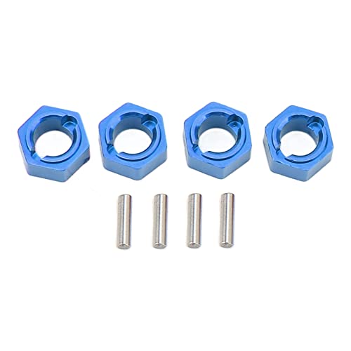 RiToEasysports Langlebte 7mm -Sechtkrad -Rad Hubs Aluminiumlegierung RC Rad Sechs Kantine Antriebsadapter für FMS FCX24 1/24 RC Auto, Einfache Installation Hex Wheel Hubs für Hobbyisten (Blue) von RiToEasysports